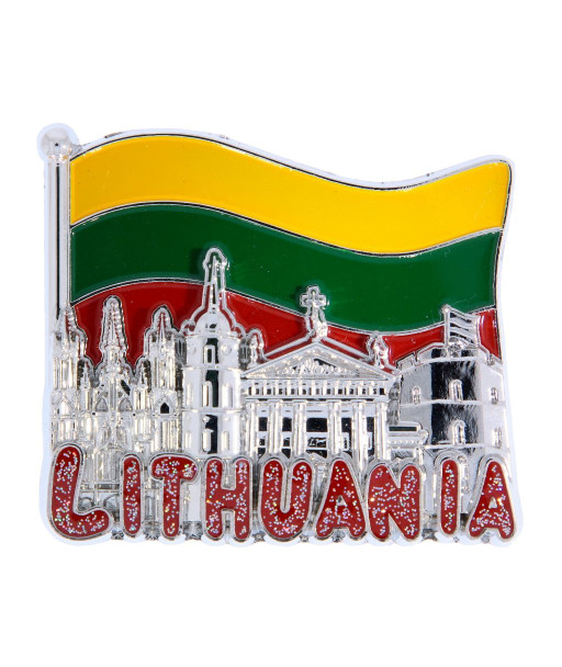 Magnetas Lithuania su vėliava ir Vilniaus simboliais